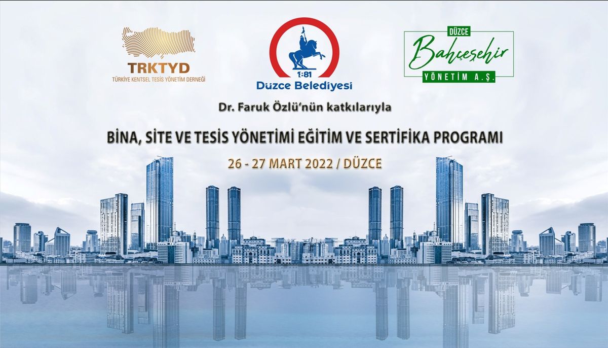 Zertifikatsprogramm Gebäude-, Wohnanlagen- und Facility-Management (Düzce) — Plakat