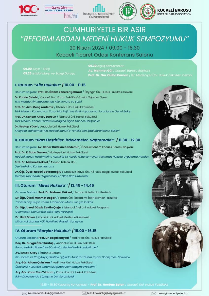 Ein Jahrhundert Republik: Symposium zum Zivilrecht nach den Reformen — Plakat