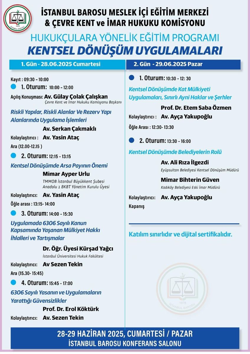 Training Programme for Lawyers: Urban Regeneration in Practice — Poster