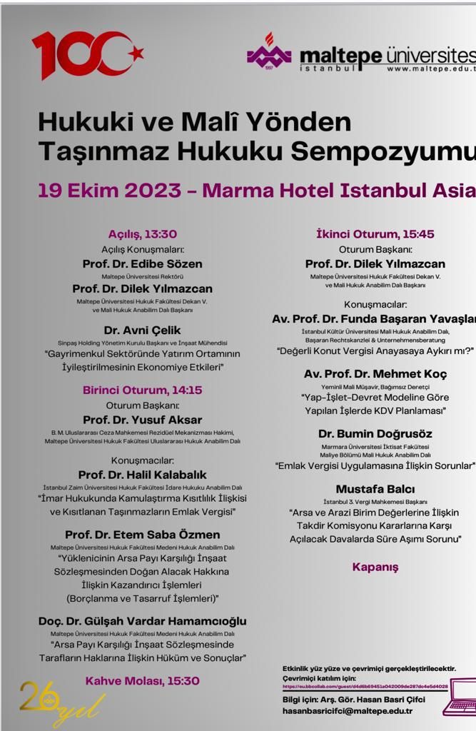 Symposium on Real Property Law from a Legal and Fiscal Perspective — Poster