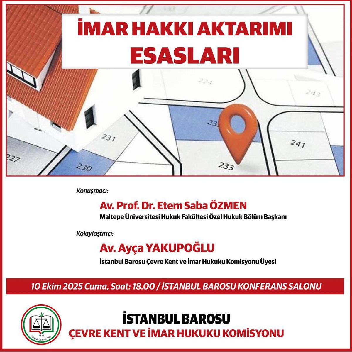 Principles of Transferring Development Rights — Istanbul Bar Association — Poster