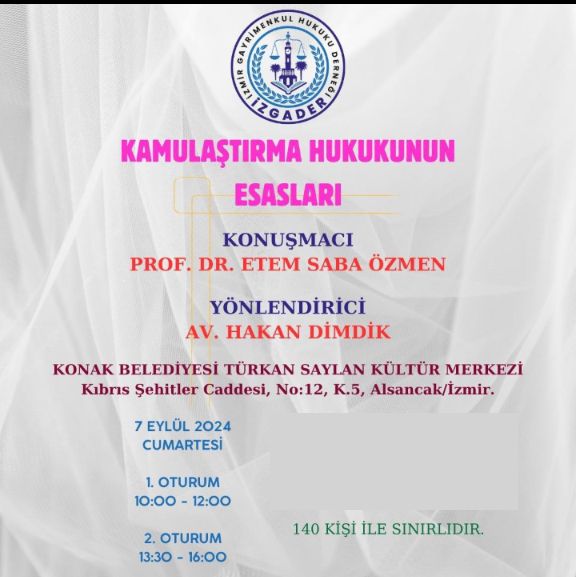 Principles of Expropriation Law (İZGADER) — Poster