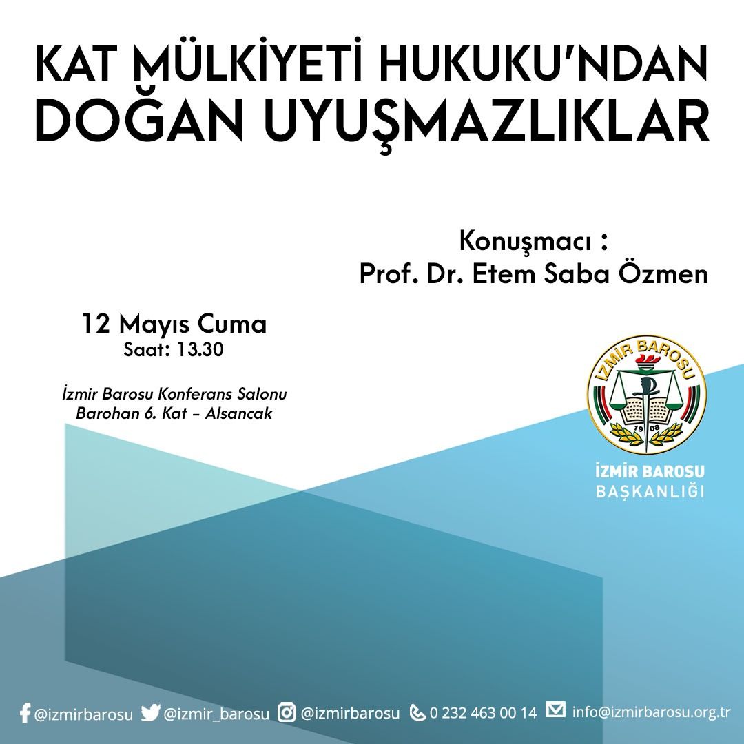 Disputes under Condominium Law (İzmir Bar) — Poster