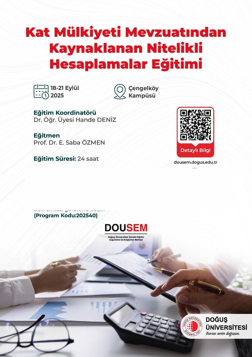 Qualified Calculations under Condominium Legislation — Doğuş University Training — Poster