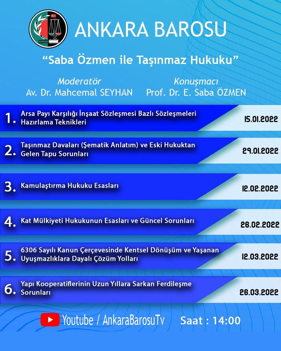 Real Property Law with Saba Özmen (Ankara Bar Course Series) — Poster