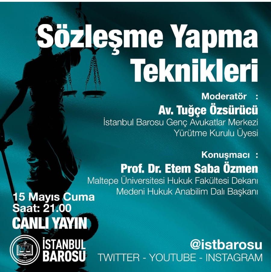 Contract Drafting Techniques (Istanbul Bar Live Broadcast) — Poster