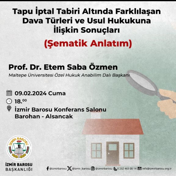 Actions Grouped as 'Land Registry Cancellation' and their Procedural Consequences (İzmir Bar) — Poster