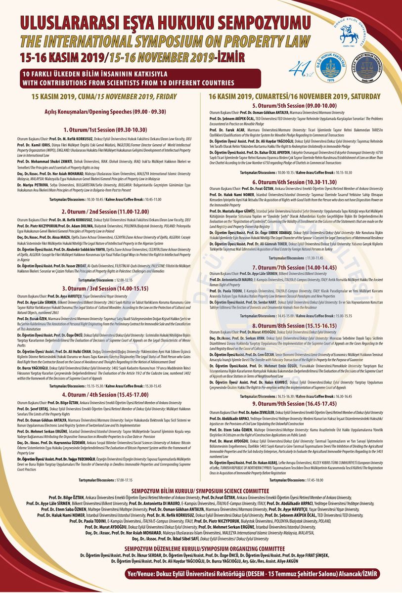 International Symposium on Property Law (Dokuz Eylül University) — Poster