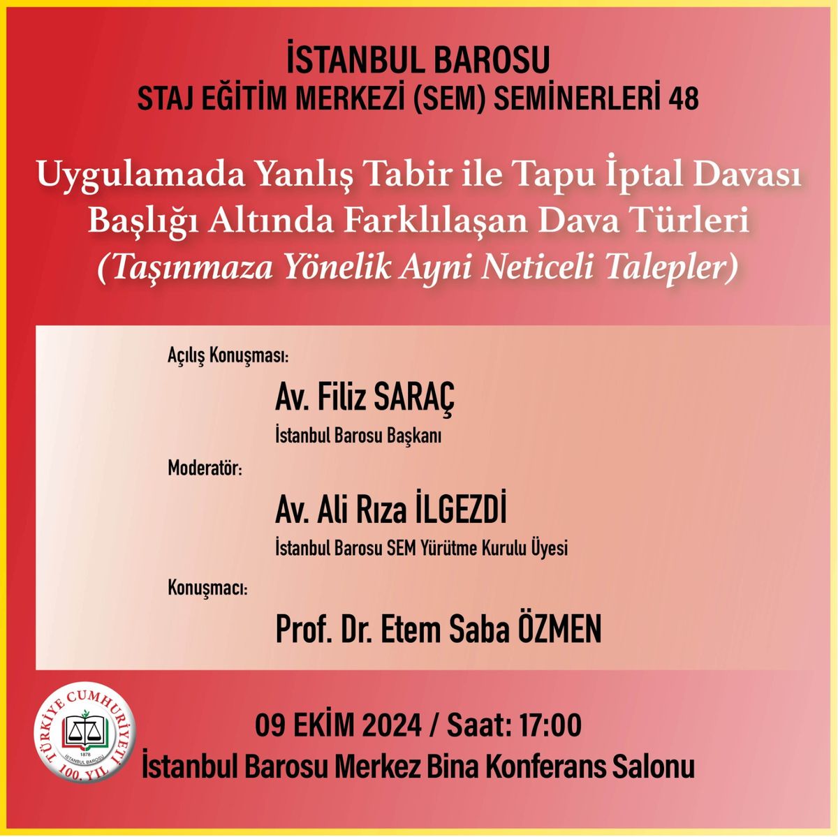 The Different Actions Wrongly Called 'Land Registry Cancellation' (SEM 48) — Poster