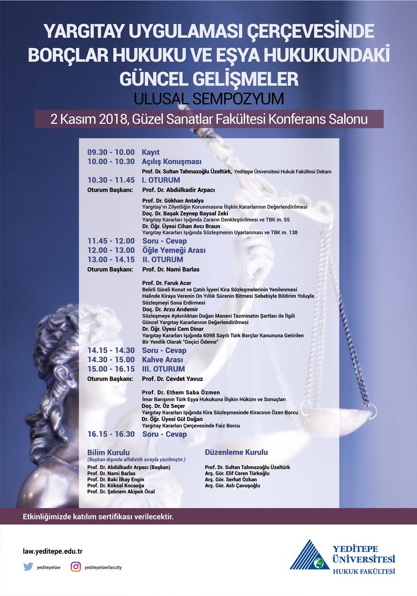 Symposium zu aktuellen Entwicklungen im Schuld- und Sachenrecht in der Rechtsprechung des Kassationshofs — Plakat